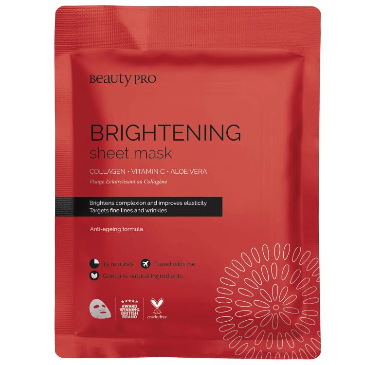 BeautyPro Brightening Collagen Sheet Mask with Vitamin C
Hudplejerutine rækkefølge