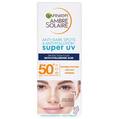 Garnier Ambre Solaire Sensitive Advanced Face Super UV Fluid SPF50+

bedste solcreme