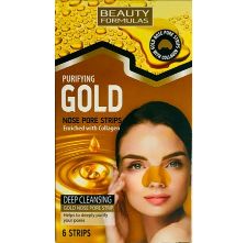 Beauty Formulas Gold Nose Strips - 6 stk.
næsemaske